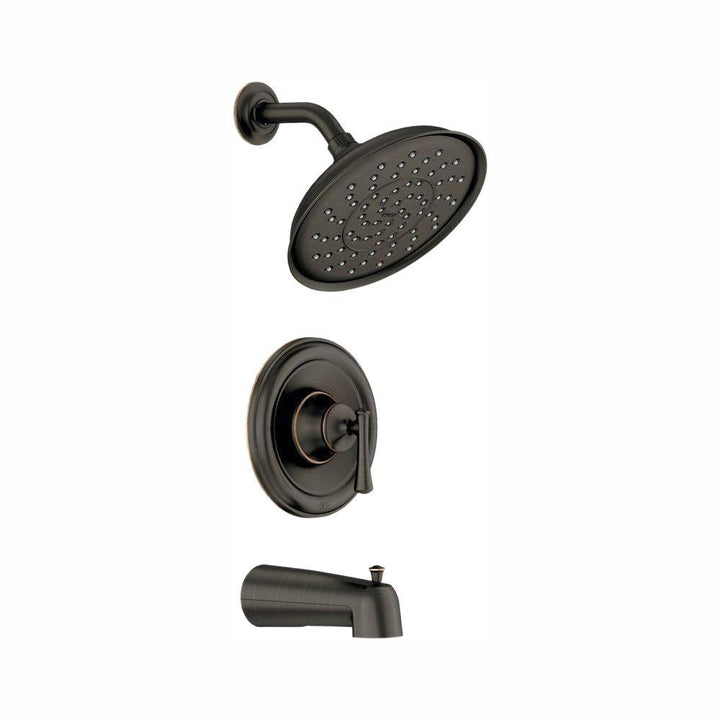 Ashville Single-Handle 1-Spray Tub and Shower Faucet with Valve in Mediterranean Bronze (Valve Included) - Super Arbor