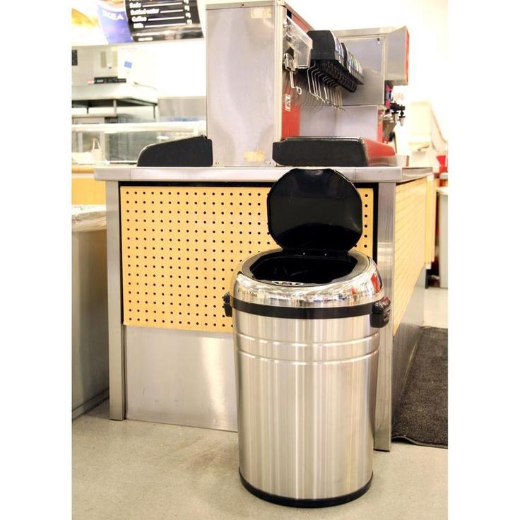 iTouchless 18-Gallon Stainless Steel Metal Touchless Trash Can with Lid