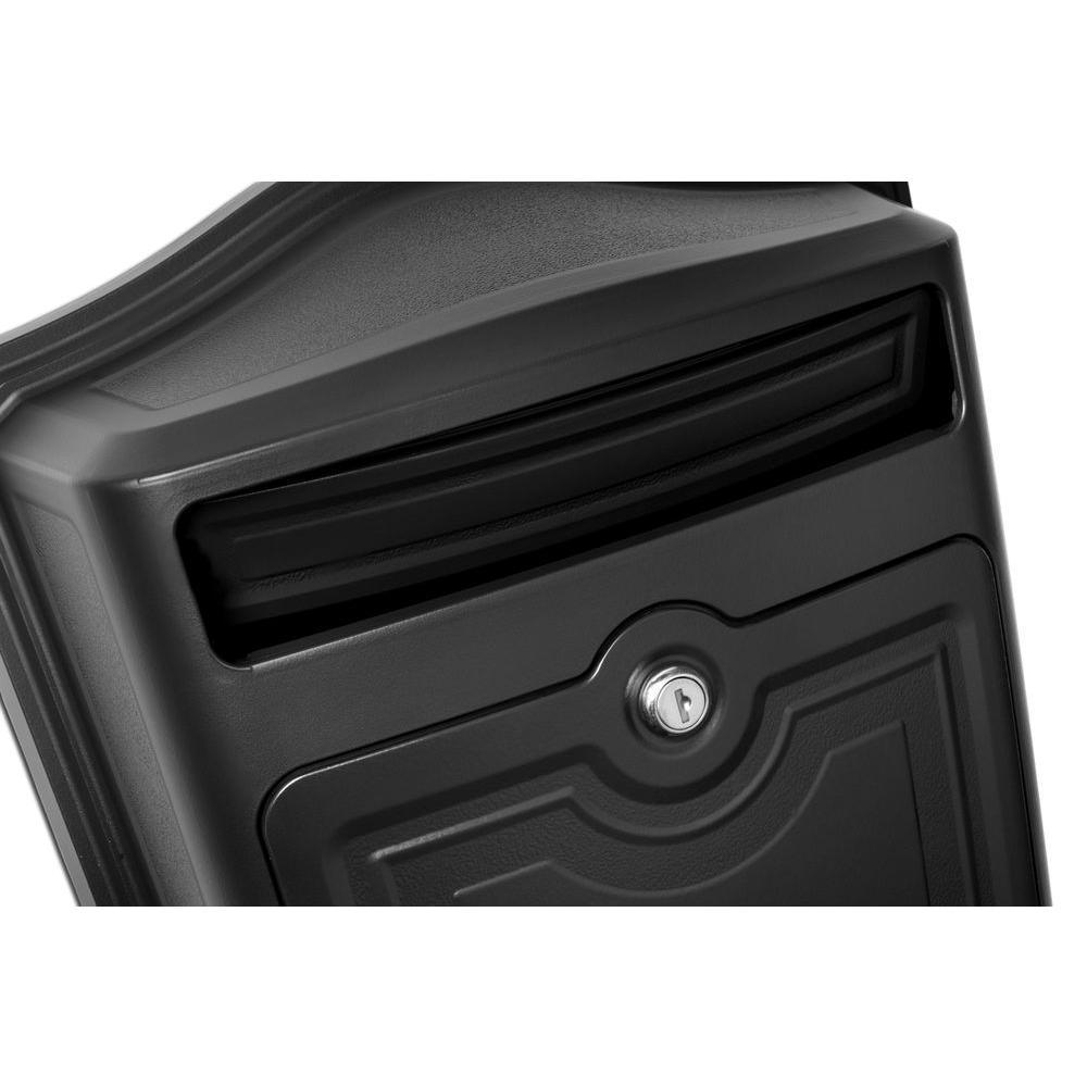 Maison Black Wall-Mount Locking Mailbox - Super Arbor