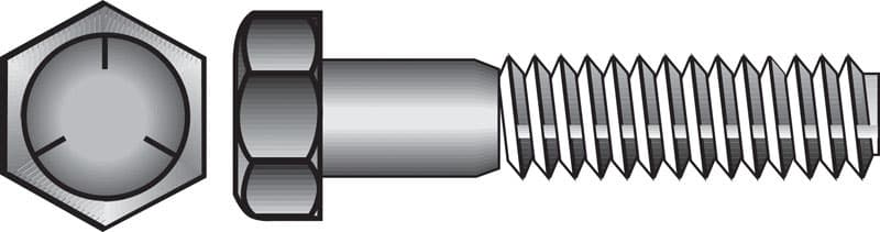 Hillman 5/16 in. x 4 in. Grade 5 Heat‑Treated Zinc Steel Hex Head Cap Screws, 50-Pack