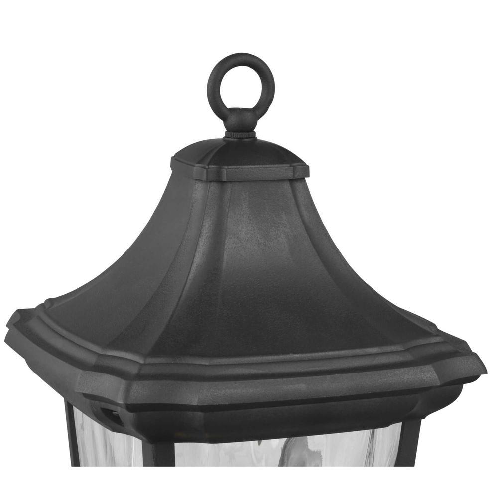 Marquette Line Voltage Black 1-Light 4 in. x 4 in. Deck Post Light Lantern - Super Arbor