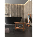 Patented 24 in. Sumba Teak Shower Bench with Shelf - Super Arbor