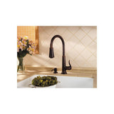 Ashfield Single-Handle Pull-Down Sprayer Kitchen Faucet in Rustic Bronze - Super Arbor