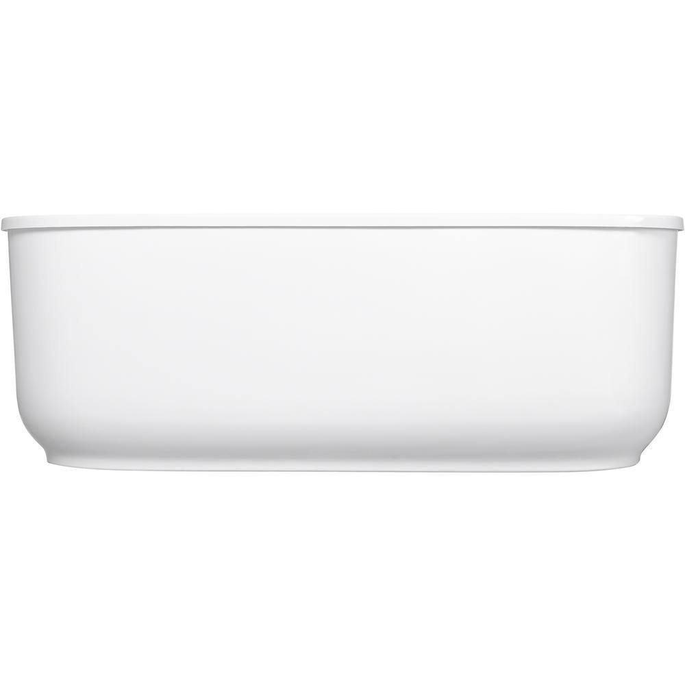 Spectacle 65.75 in. Acrylic Flatbottom Bathtub in White - Super Arbor