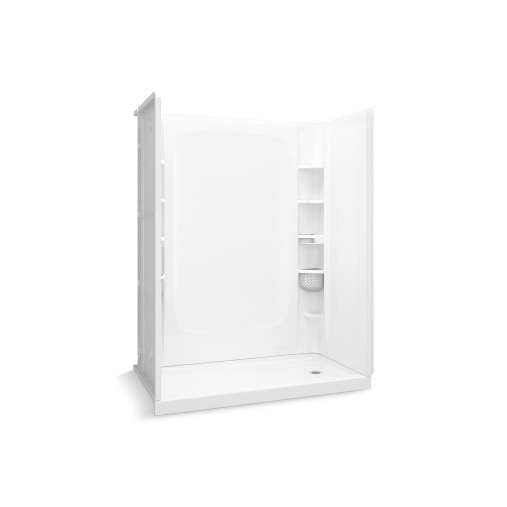 Ensemble 30 in. x 60 in. Single Threshold Right-Hand Shower Base in White - Super Arbor