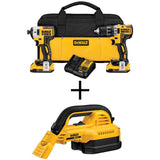 20-Volt Max Lithium-Ion Cordless Combo Kit (10-Tool) w/ (2) Batteries 2.0Ah, Charger & Tool Bag - Super Arbor