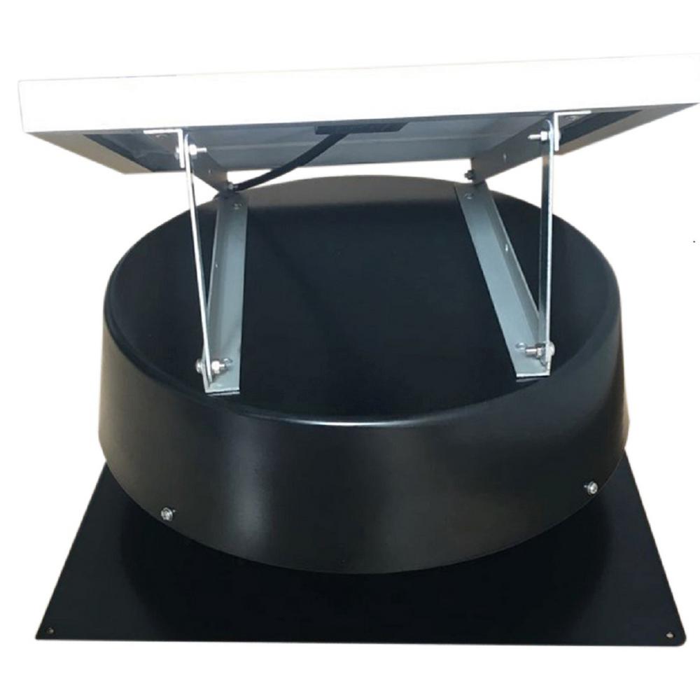 660 CFM Powder Coated Galvanized Steel Solar Powered Attic Fan with Adjustable Solar Panels - Super Arbor