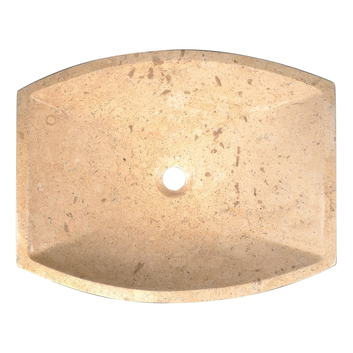 ANZZI Moon Vessel Sink in Classic Cream Marble, 19.6 x 15.8 x 5.5 in