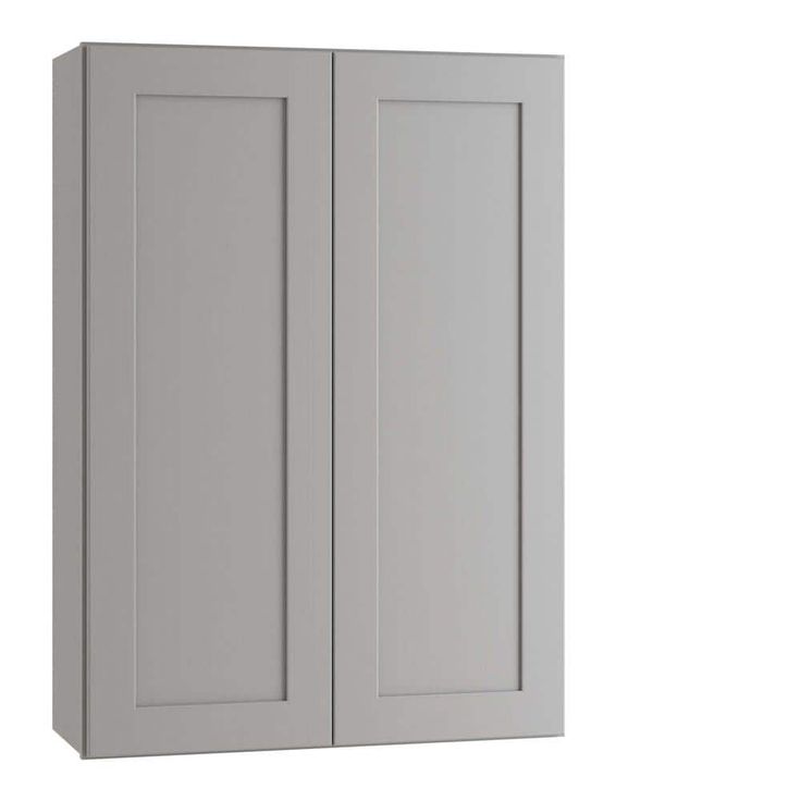 Home Decorators Collection Newport 27 in. W x 12 in. D x 36 in. H Assembled Plywood Wall Kitchen Cabinet in Pearl Gray with Soft Close