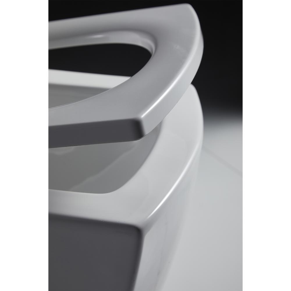 0.8 GPF/1.28 GPF Dual Flush Round Shape Ceramic Elongated Toilet Including Toilet Round Only Seat in White
