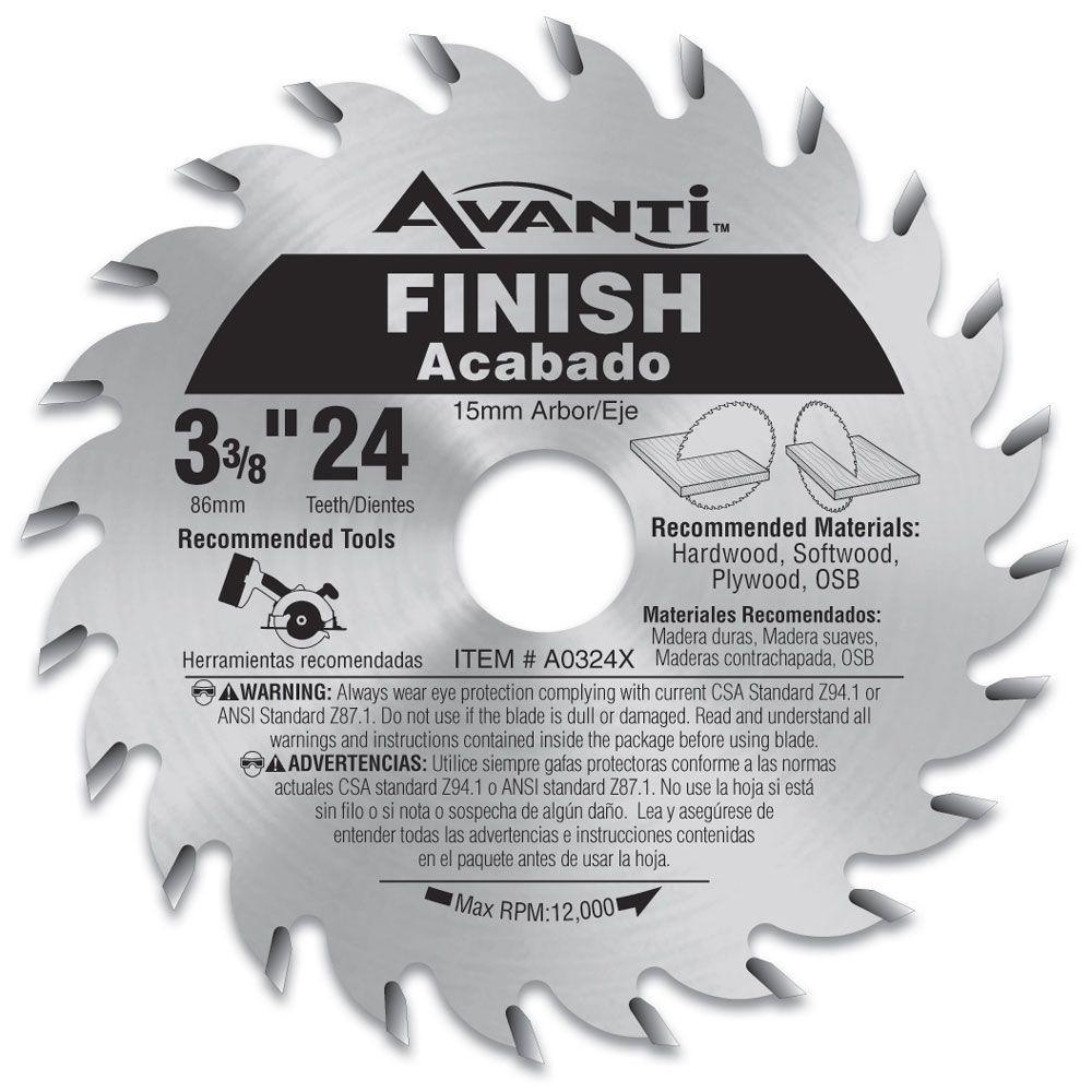 3-3/8 in. x 24-Teeth Finish Saw Blade - Super Arbor