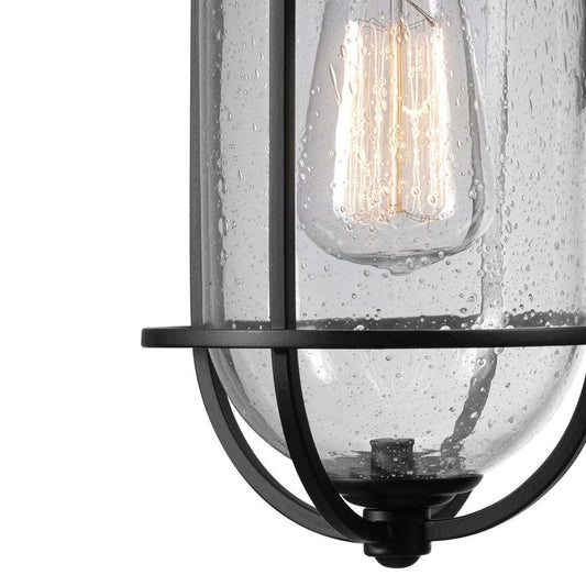Turner 1-Light Black Outdoor Wall Lantern Sconce
