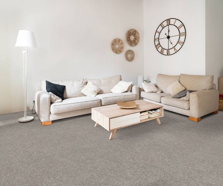 STAINMASTER Essentials Blue Diamonds III 12-ft Dusty Trail Textured Carpet Sample (Interior)
