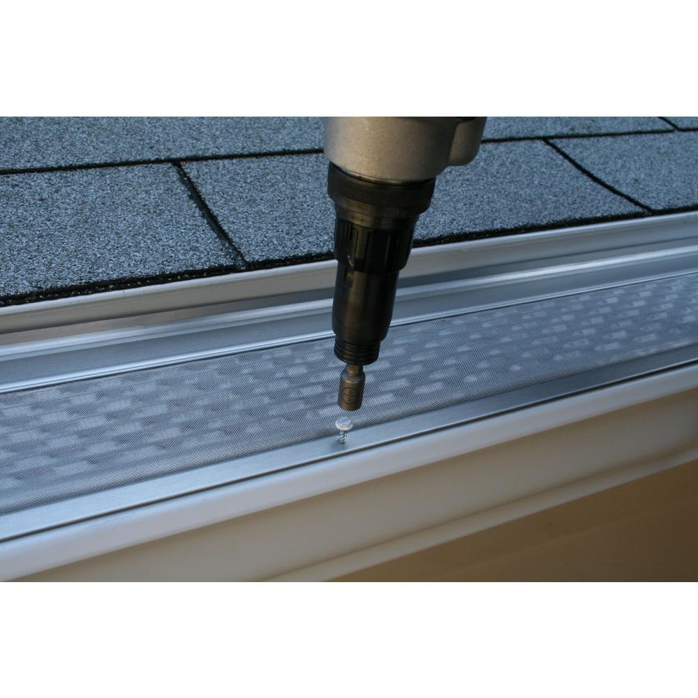4 ft. x 5 in. Clean Mesh Aluminum Gutter Guard in White (25-per carton) - Super Arbor
