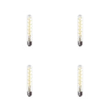Feit Electric 40W Equivalent T10 Dimmable LED Clear Glass Vintage Edison Large Light Bulb w/ Spiral Filament Bright White (12-Pack)