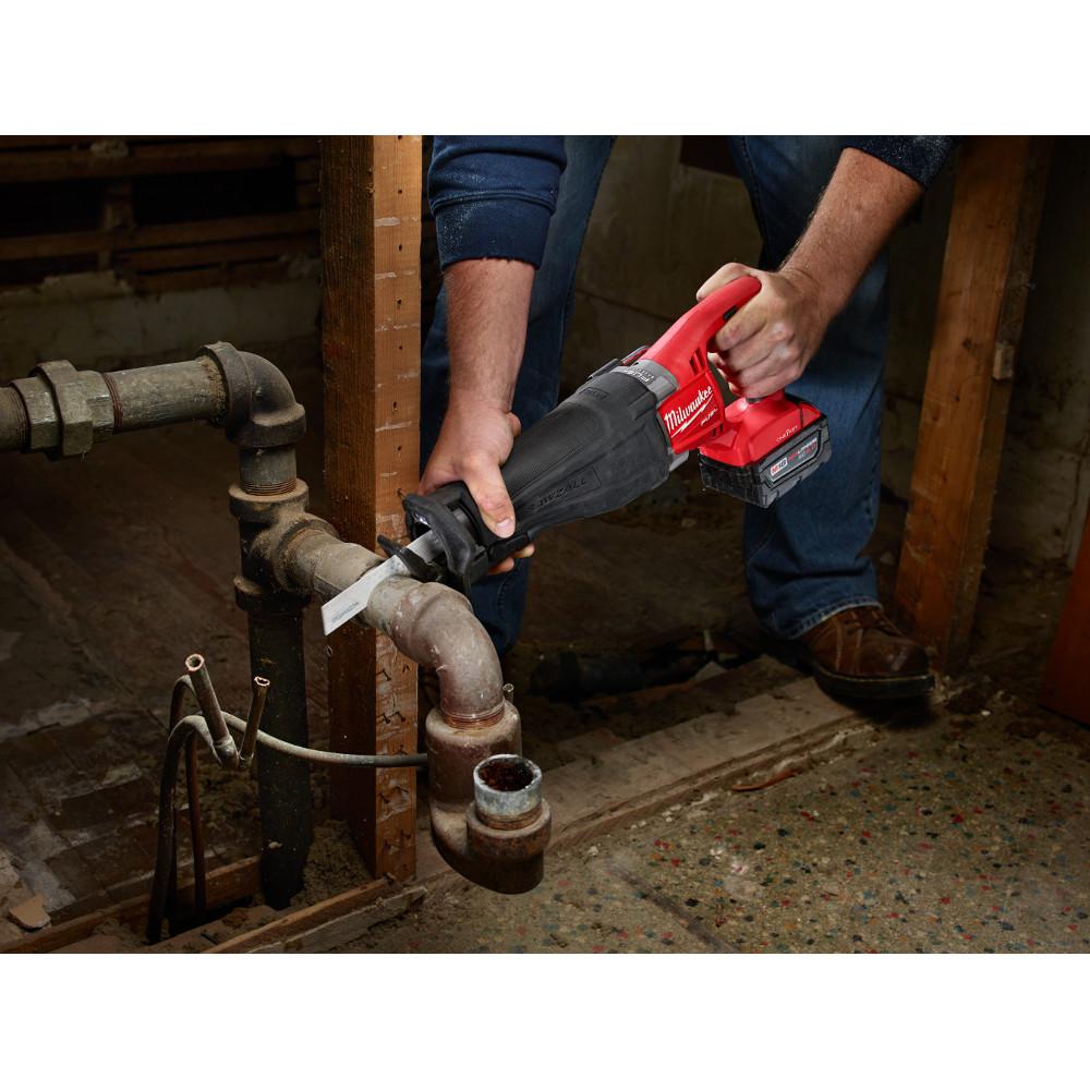 M18 FUEL ONE-KEY 18-Volt Lithium-Ion Brushless Cordless SAWZALL Reciprocating Saw Kit with Two 5.0 Ah Batteries, Case