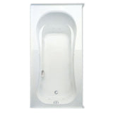 Vecelli 72 in. Acrylic Right Drain Rectangular Alcove Whirlpool Bathtub with Heater in White - Super Arbor