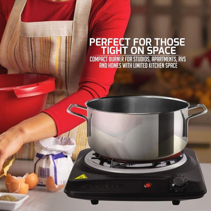 1000-Walt (120-Volt) Single Burner 6 in. Hot Plate Black Adjustable Temperature Control