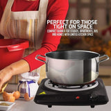 1000-Walt (120-Volt) Single Burner 6 in. Hot Plate Black Adjustable Temperature Control