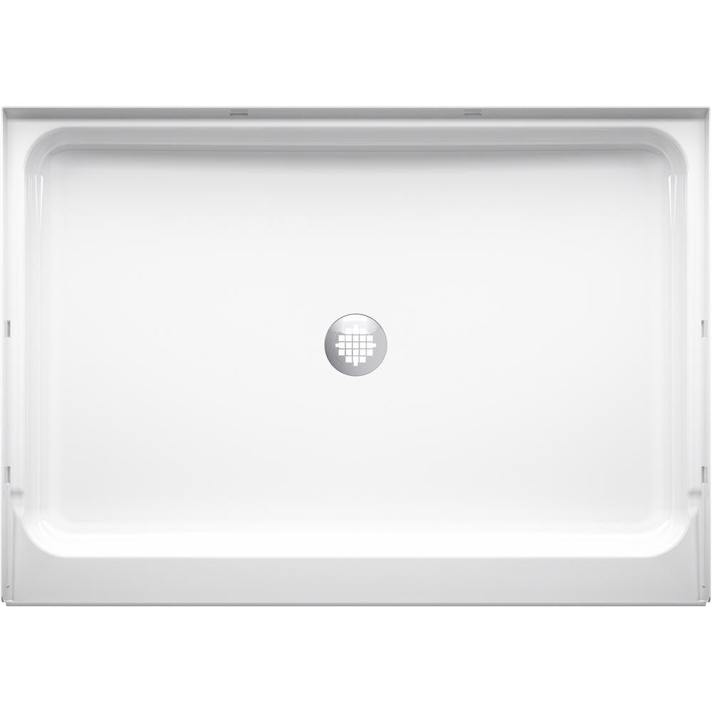 Ensemble 48 in. x 34 in. Single Threshold Shower Floor in White - Super Arbor