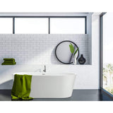 Bordeaux 54 in. Acrylic Flatbottom Freestanding Bathtub in White - Super Arbor