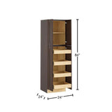 Home Decorators Collection Newport 24 in. W x 24 in. D x 84 in. H Assembled Plywood Pantry Kitchen Cabinet in Manganite with 4ROT Soft Close