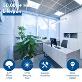 2 ft. x 2 ft. White Integrated LED Dimmable Back Lit Panel 5000K (6-Pack) - Super Arbor