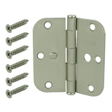 3-1/2 in. Satin Nickel 5/8 in. Radius Security Door Hinges Value Pack (3-Pack)