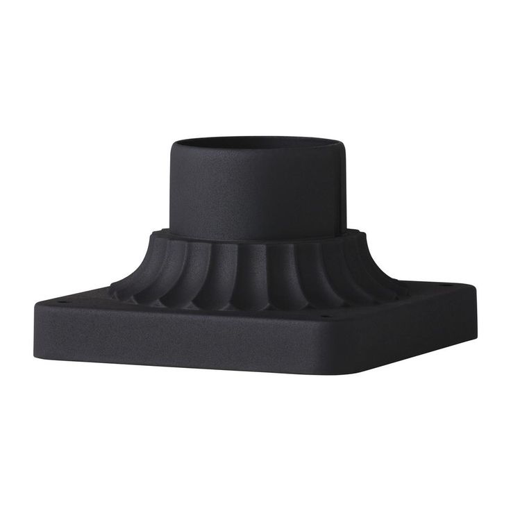 3 in. Textured Black Outdoor Die-Cast Aluminum Pier Mount Base
