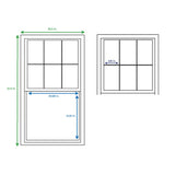 RELIABILT 150 Series New Construction 35-1/2-in x 51-1/2-in x 3-1/4-in Jamb White Vinyl Dual-pane Single Hung Window Half Screen Included