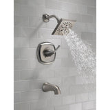 Portwood Single-Handle 5-Spray Tub and Shower Faucet with H2Okinetic in SpotShield Brushed Nickel (Valve Included) - Super Arbor