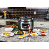 Ovate 9.5 Qt. Stainless Steel Oval Electric Pressure Cooker with 6-Accessories and 50-Recipes