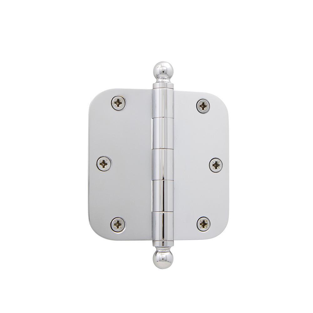 3.5 in. Ball Tip Residential Hinge with Square Corners in Antique Brass - Super Arbor