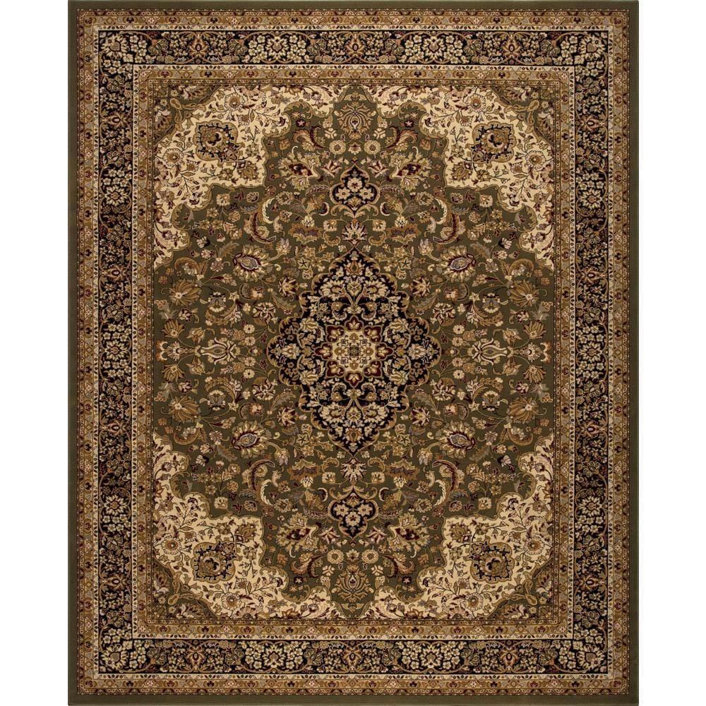 Silk Road Black 8 ft. x 10 ft. Medallion Area Rug - Super Arbor