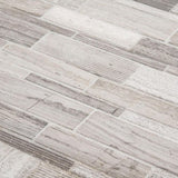 Jeffrey Court Tranquil Stone Grey 10.75 in. x 12.875 in. x 9.5 mm Interlocking Textured Limestone Mosaic Tile