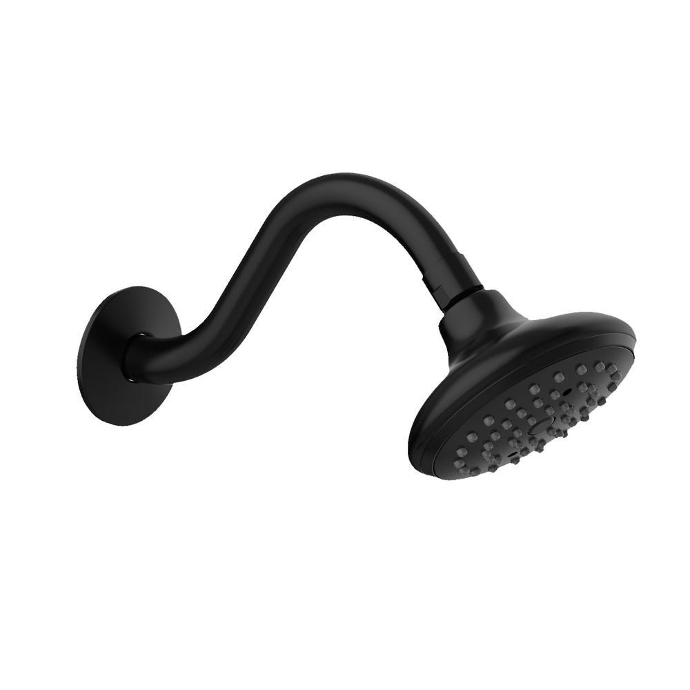 Oakmont 2-Handle 1-Spray Tub and Shower Faucet in Matte Black (Valve Included) - Super Arbor