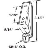 13/16 in. Drawer Track Center Roller