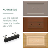 Inclination 1 in. to 4 in. (25 mm to 102 mm) Champagne Bronze Adjustable Drawer Pull - Super Arbor