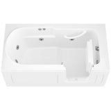 HD Series 60 in. Right Drain Step-In Walk-In Whirlpool Bath Tub with Low Entry Threshold in White - Super Arbor