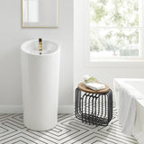 Swiss Madison St. Tropez 1-piece Pedestal Sink in Glossy White