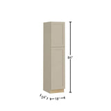 Home Decorators Collection Newport 18 in. W x 24 in. D x 84 in. H Assembled Plywood Pantry Kitchen Cabinet in Blended Cream with 4ROT Soft Close LH