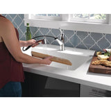 Delta Collins Chrome 1-Handle Deck-Mount Pull-Out Handle Kitchen Faucet (Deck Plate Included)
