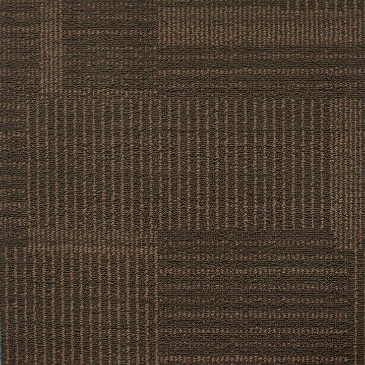 EuroTile Windsor Terrace Ebony Loop 19.7 in. x 19.7 in. Carpet Tile (20 Tiles/Case)