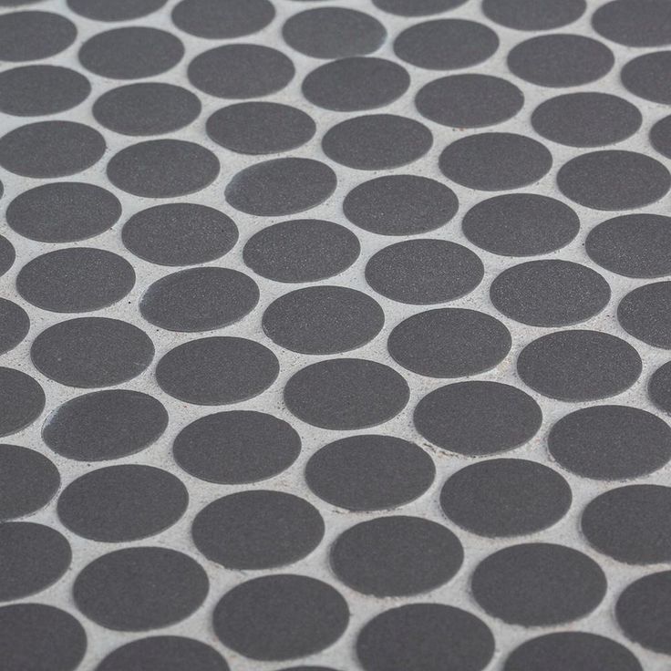 Jeffrey Court Thunderhead Gray 12.25 in. x 11.375 in. x 6 mm Penny Round Matte Porcelain Wall and Floor Mosaic Tile