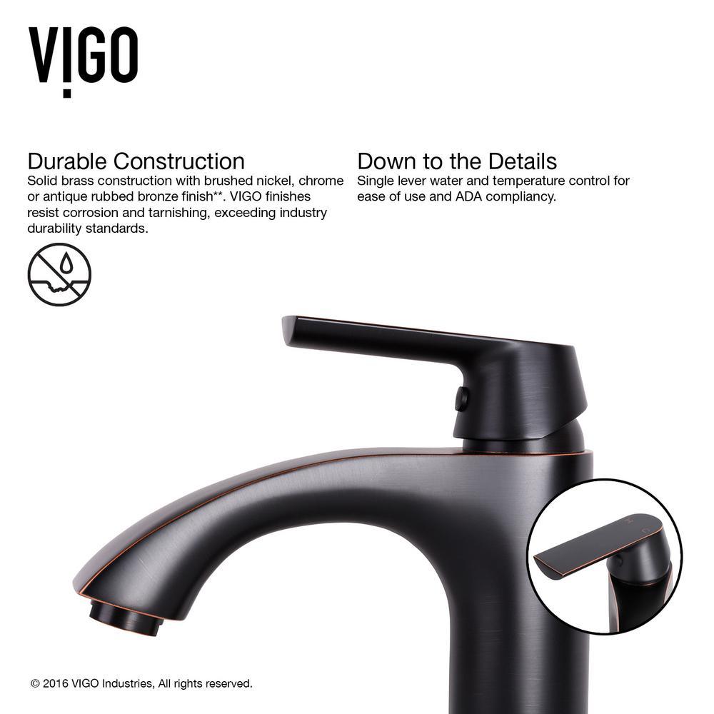 Hibiscus White Matte Stone Vessel Bathroom Sink and Linus Bathroom Vessel Faucet in Antique Rubbed Bronze w/ Pop up - Super Arbor