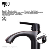Hibiscus White Matte Stone Vessel Bathroom Sink and Linus Bathroom Vessel Faucet in Antique Rubbed Bronze w/ Pop up - Super Arbor