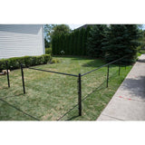 Everbilt 1-3/8 in. Chain Link Fence Black Aluminum Rail End