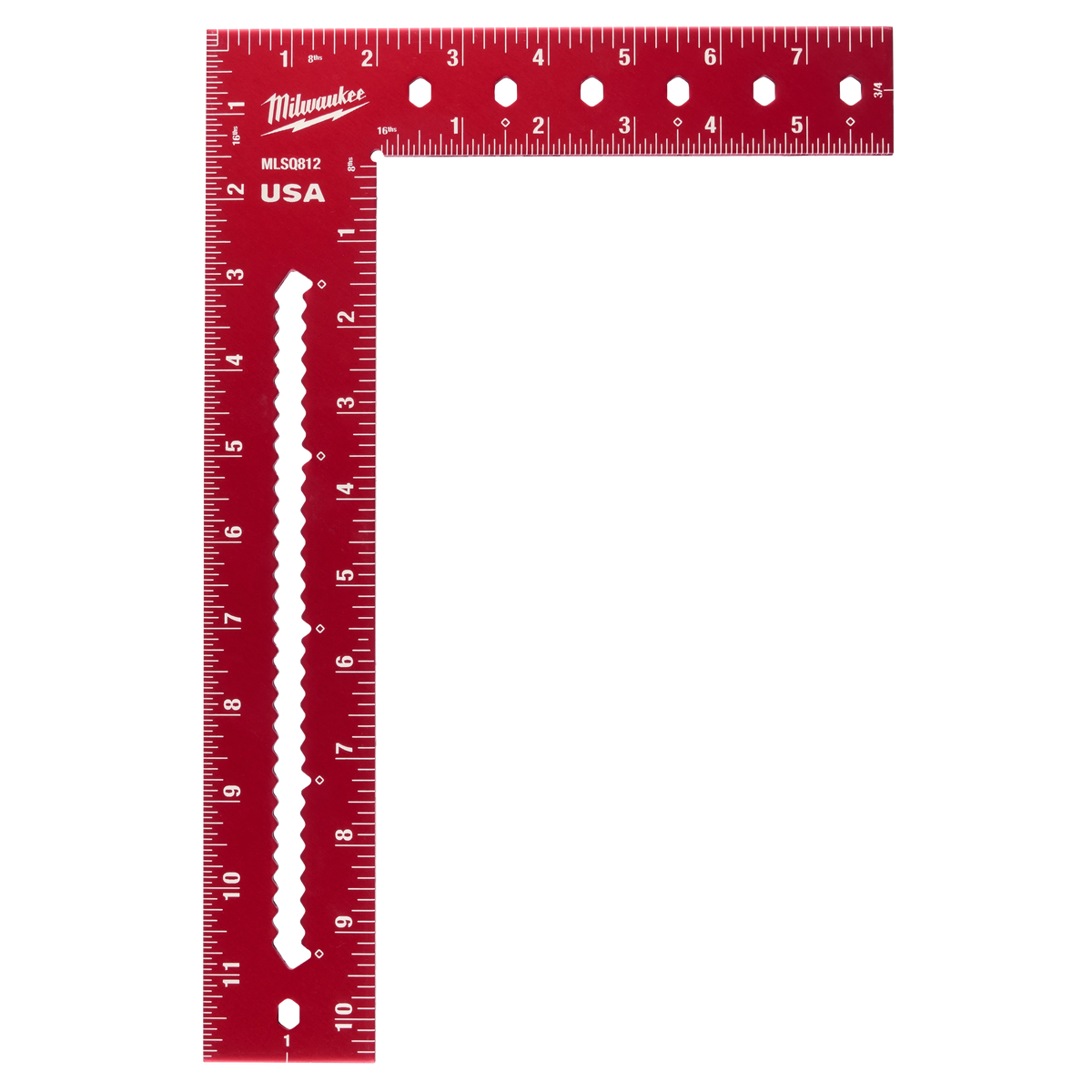 Milwaukee 8 in. x 12 in. Framing Square – Durable Anodized Aluminum, Laser-Etched Markings