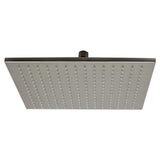1-Spray 12 in. Single Ceiling Mount Fixed Rain Shower Head in Brushed Nickel - Super Arbor