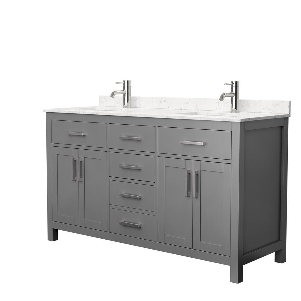 Beckett 42 in. W x 22 in. D Single Vanity in White with Cultured Marble Vanity Top in White with White Basin - Super Arbor